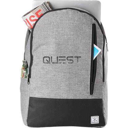 Front View of Gray Merchant & Craft Grayley 15" Computer Backpack