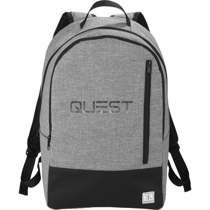 Front View of Gray Merchant & Craft Grayley 15" Computer Backpack