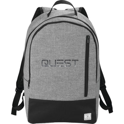 Front View of Gray Merchant & Craft Grayley 15" Computer Backpack