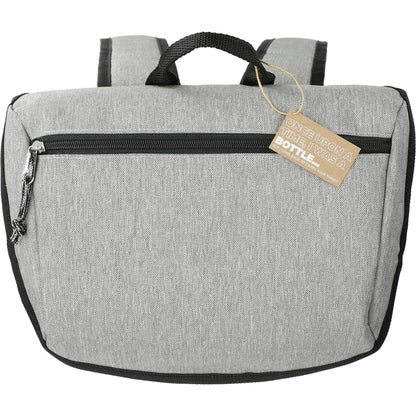 Front View of Gray Merchant & Craft Revive Recycled Backpack Cooler plain