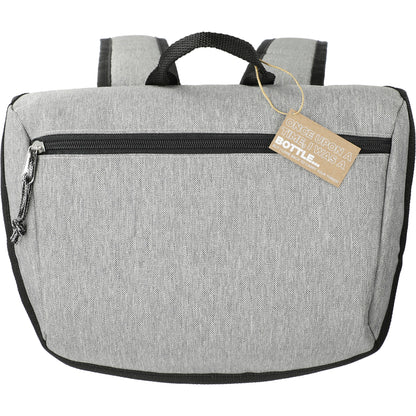 Front View of Gray Merchant & Craft Revive Recycled Backpack Cooler plain