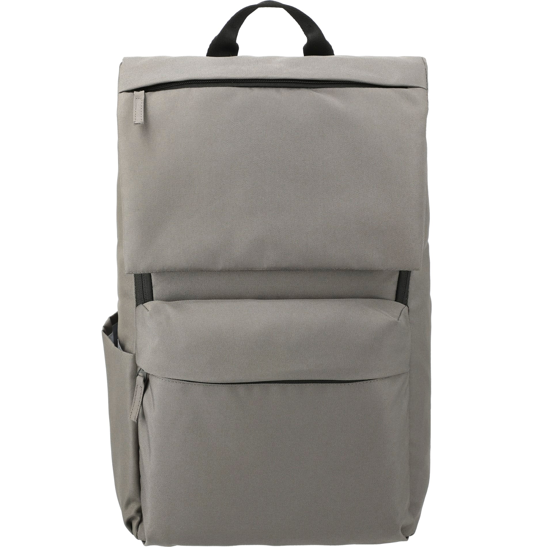 Front View of Gray Merritt Recycled 15" Computer Backpack plain