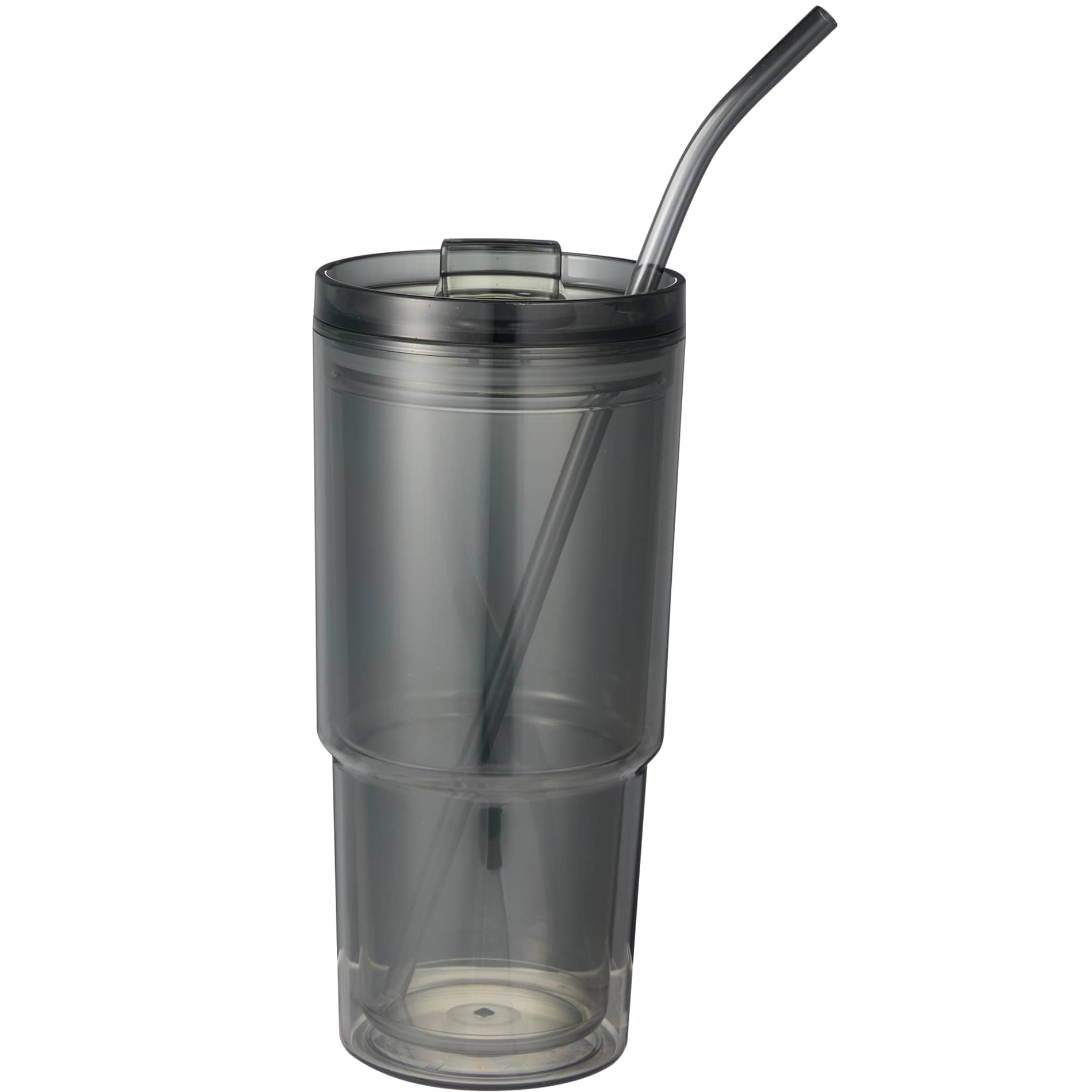 Front View of Gray Mia Recycled Acrylic Tumbler 24oz plain