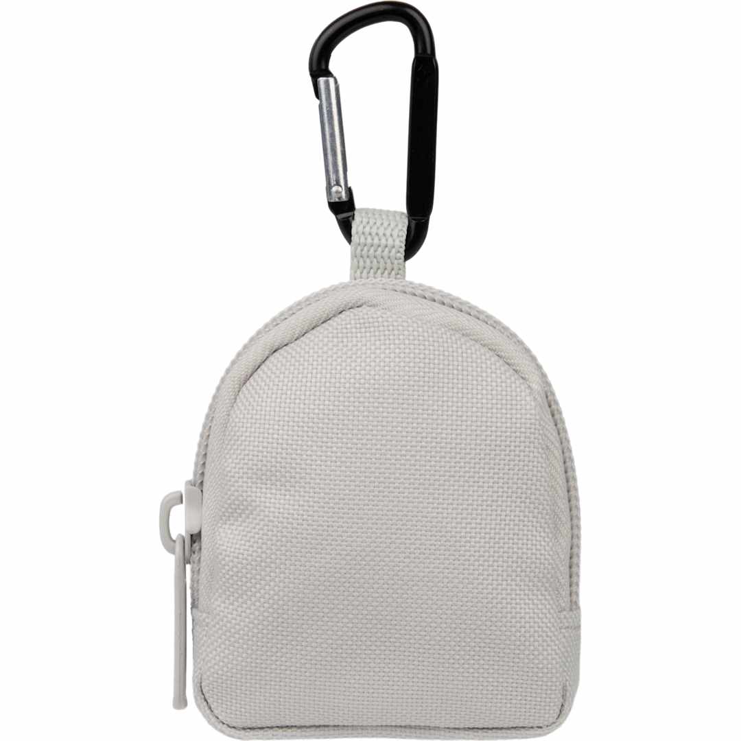 Front View of Gray Mini Backpack Bag Charm plain