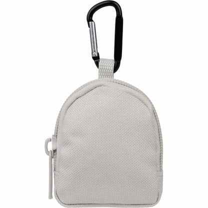 Front View of Gray Mini Backpack Bag Charm plain
