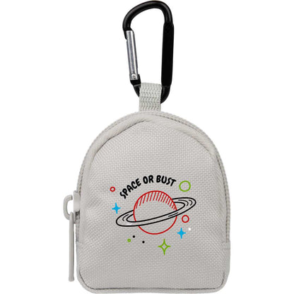 Front View of Gray Mini Backpack Bag Charm