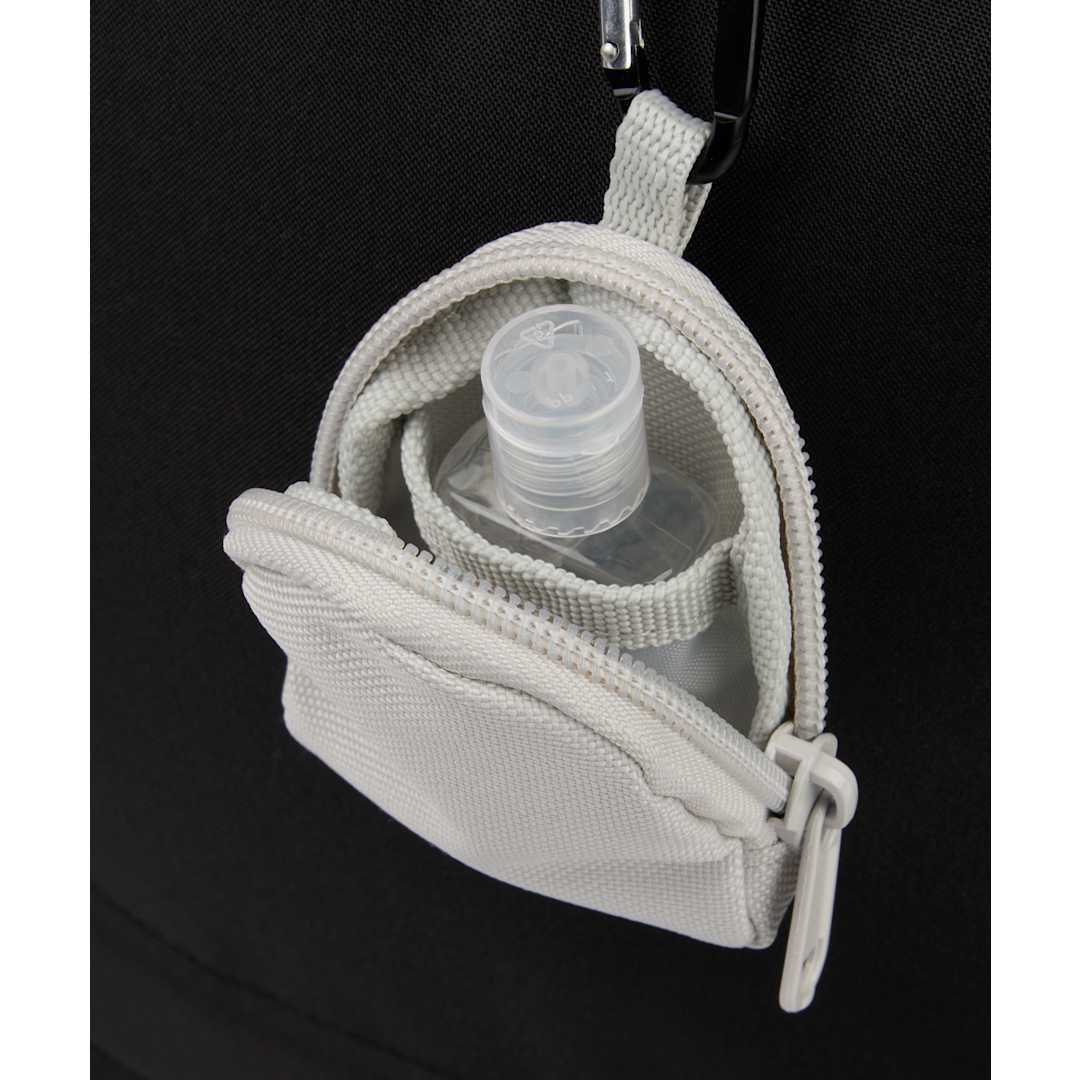 Front View of Gray Mini Backpack Bag Charm