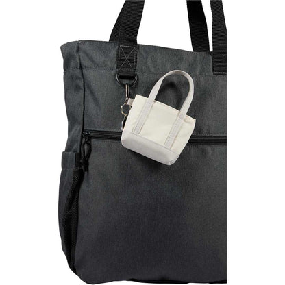 Front View of Gray Mini Tote Bag Charm