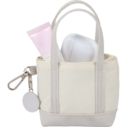 Front View of Gray Mini Tote Bag Charm