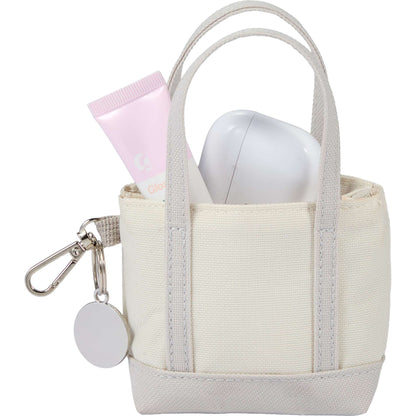 Front View of Gray Mini Tote Bag Charm