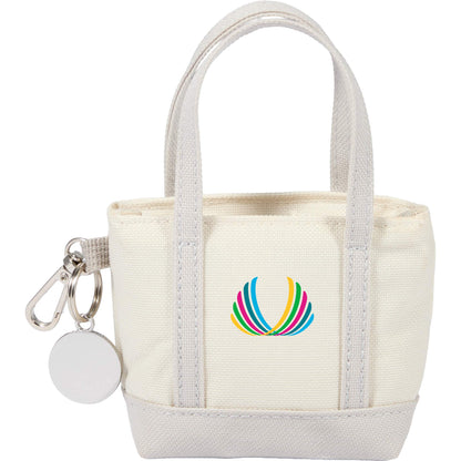 Front View of Gray Mini Tote Bag Charm