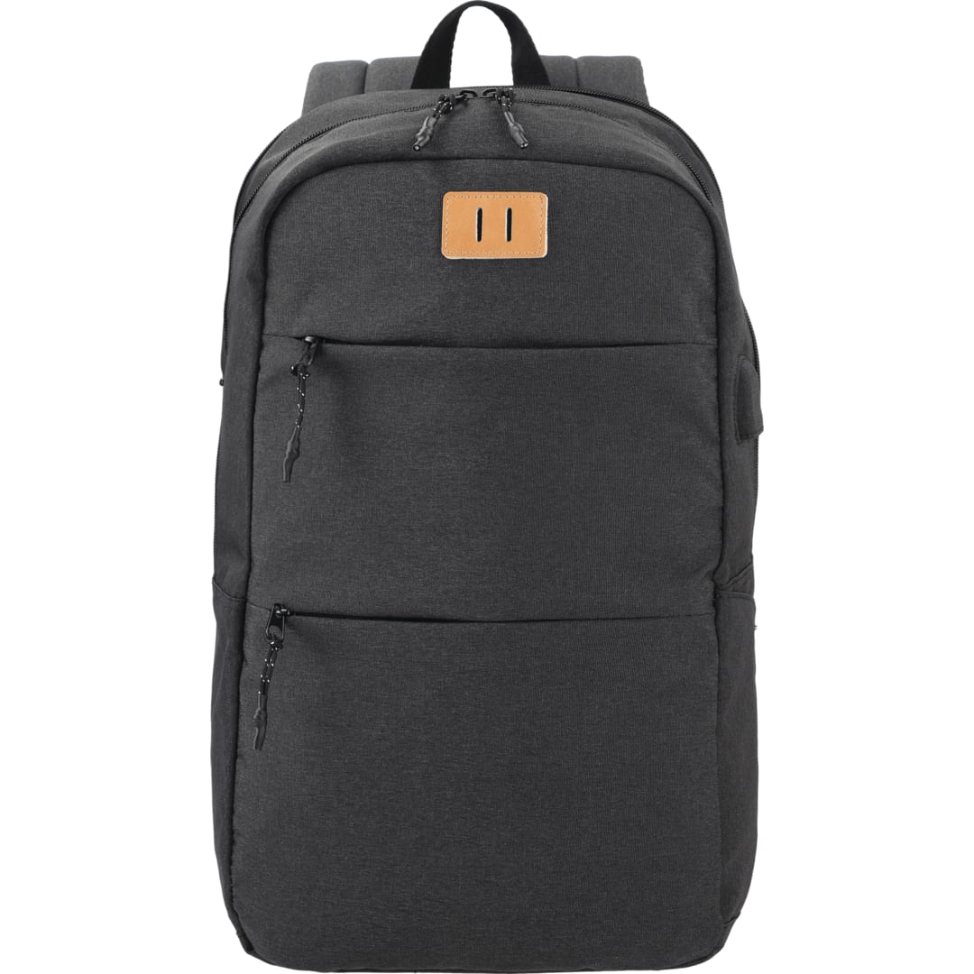 Front View of Gray NBN Linden 15" Computer Backpack plain