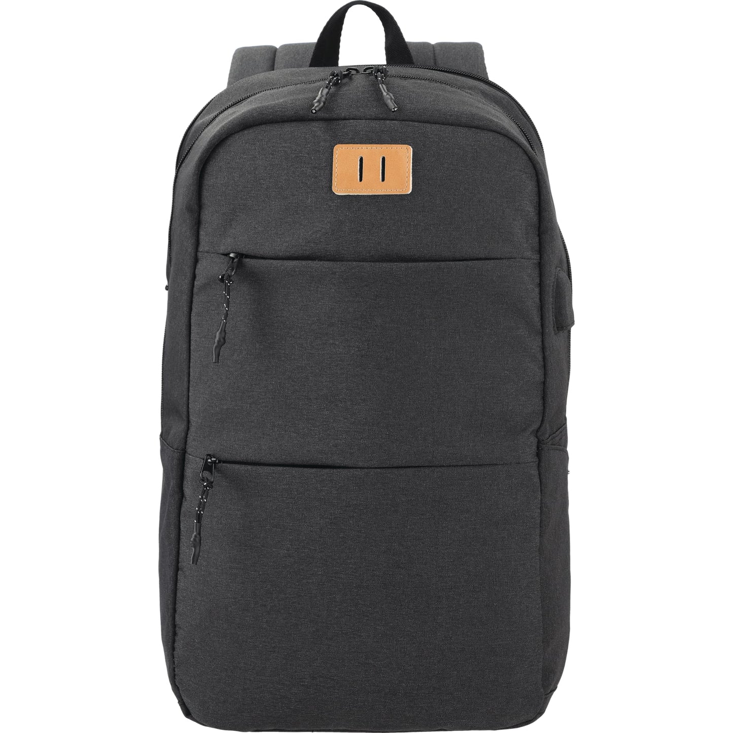 Front View of Gray NBN Linden 15" Computer Backpack plain