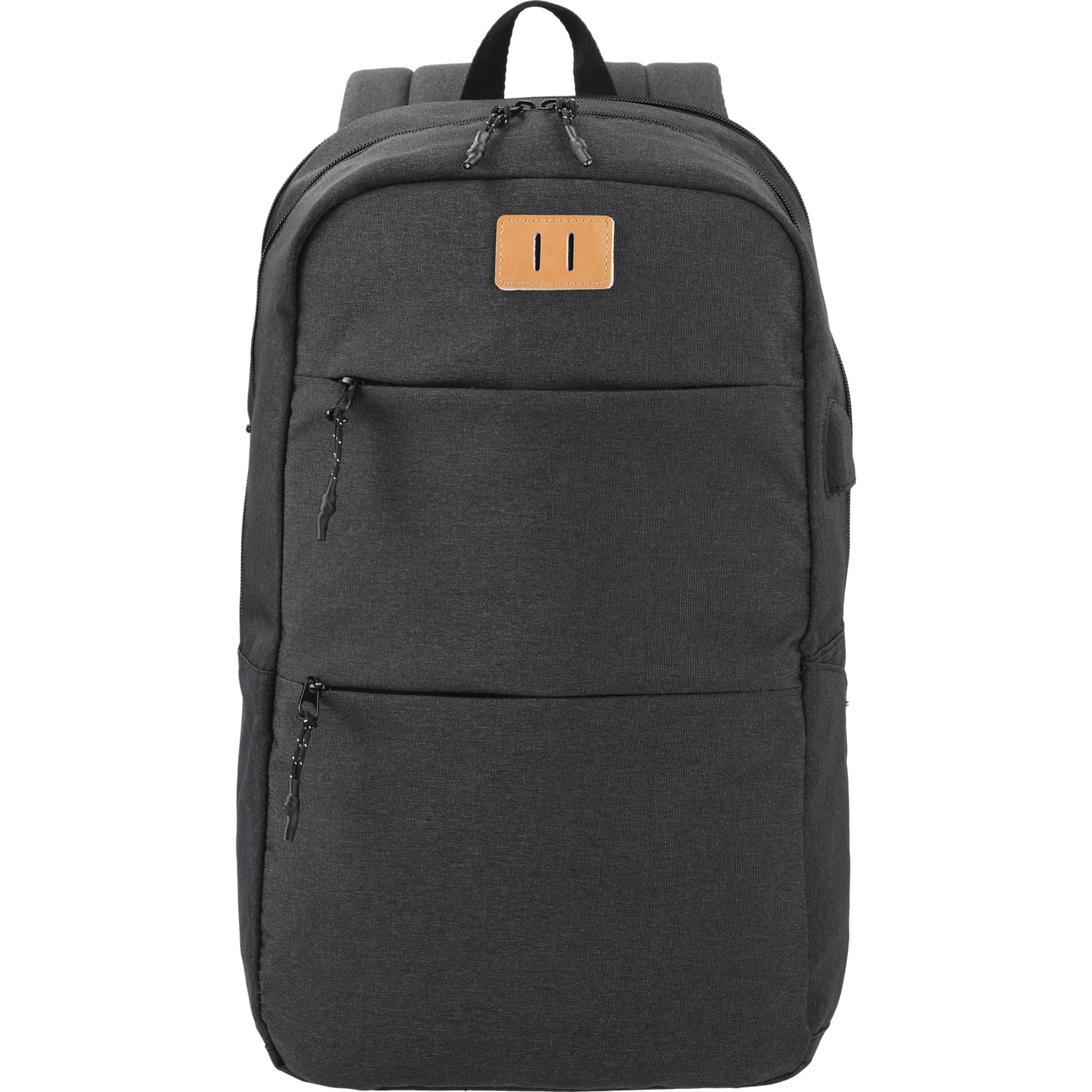 Front View of Gray NBN Linden 15" Computer Backpack plain