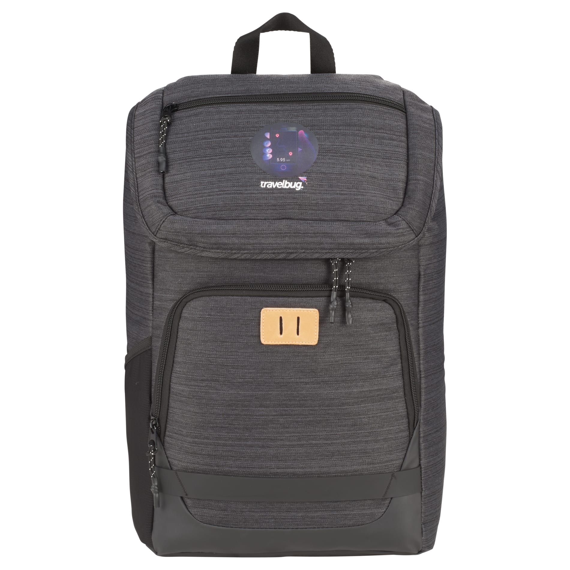 Front View of Gray NBN Mayfair 15" Computer Backpack