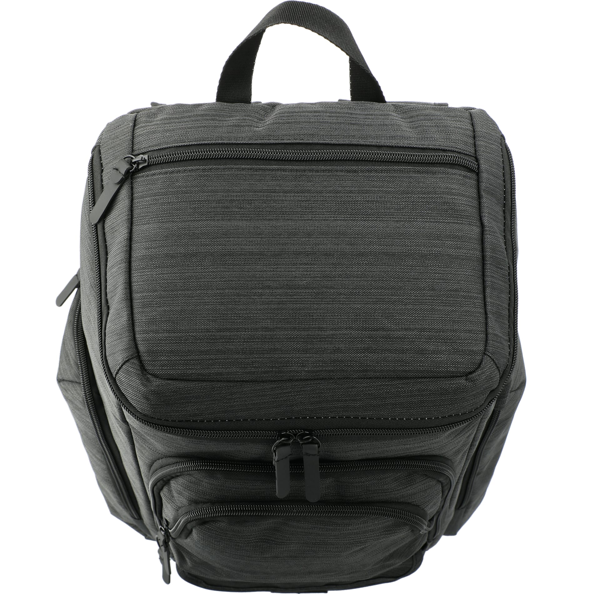 Front View of Gray NBN Whitby 15" Computer Backpack w/ USB Port plain