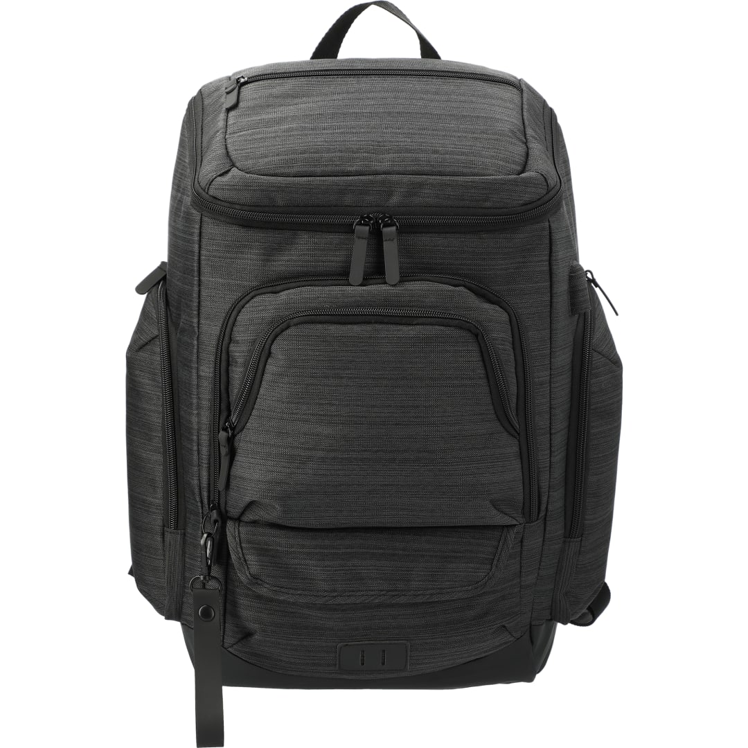 Front View of Gray NBN Whitby 15" Computer Backpack w/ USB Port plain