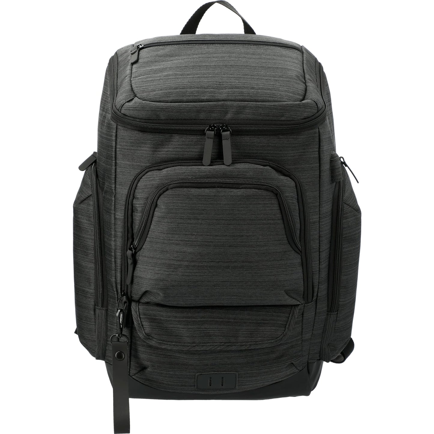 Front View of Gray NBN Whitby 15" Computer Backpack w/ USB Port plain