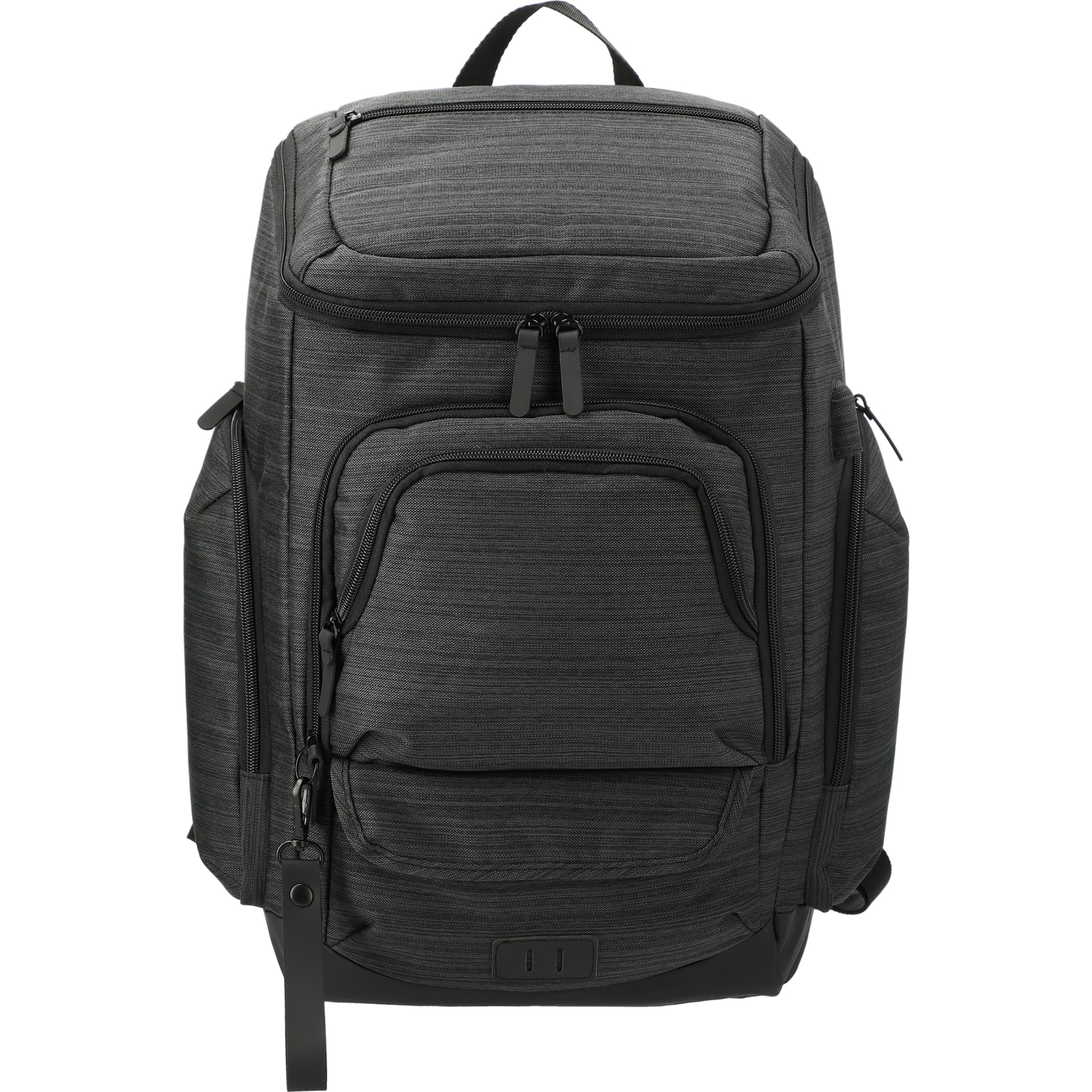Front View of Gray NBN Whitby 15" Computer Backpack w/ USB Port plain