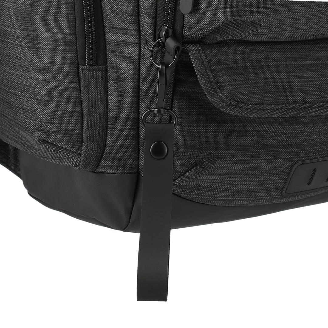 Front View of Gray NBN Whitby 15" Computer Backpack w/ USB Port