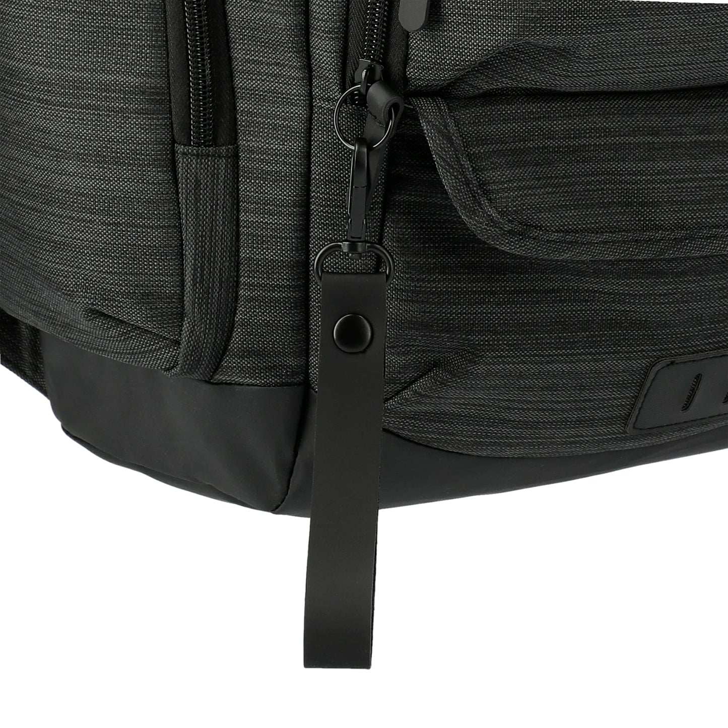 Front View of Gray NBN Whitby 15" Computer Backpack w/ USB Port