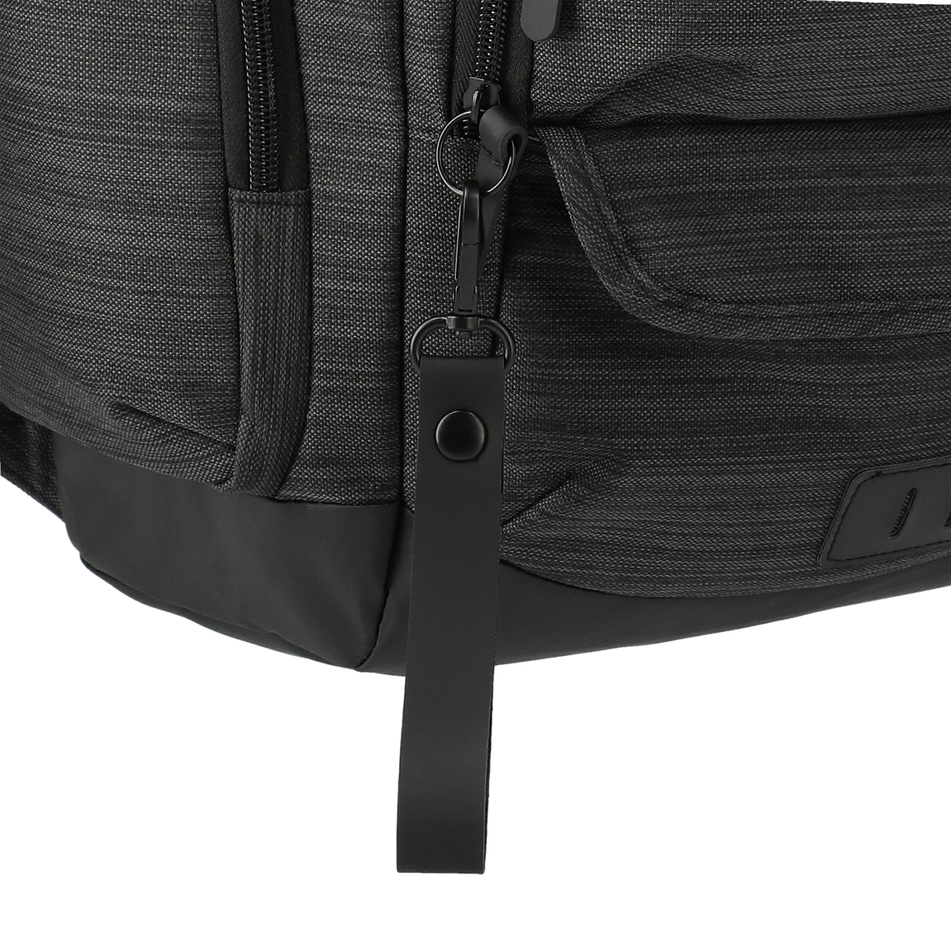 Front View of Gray NBN Whitby 15" Computer Backpack w/ USB Port