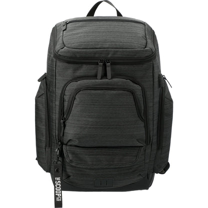 Front View of Gray NBN Whitby 15" Computer Backpack w/ USB Port