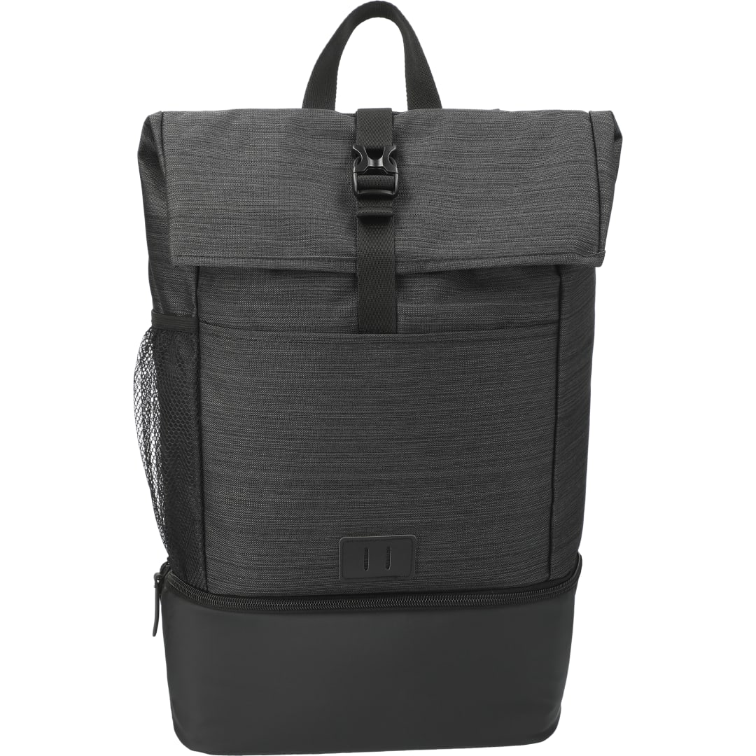 Front View of Gray NBN Whitby Insulated 15" Computer Backpack plain