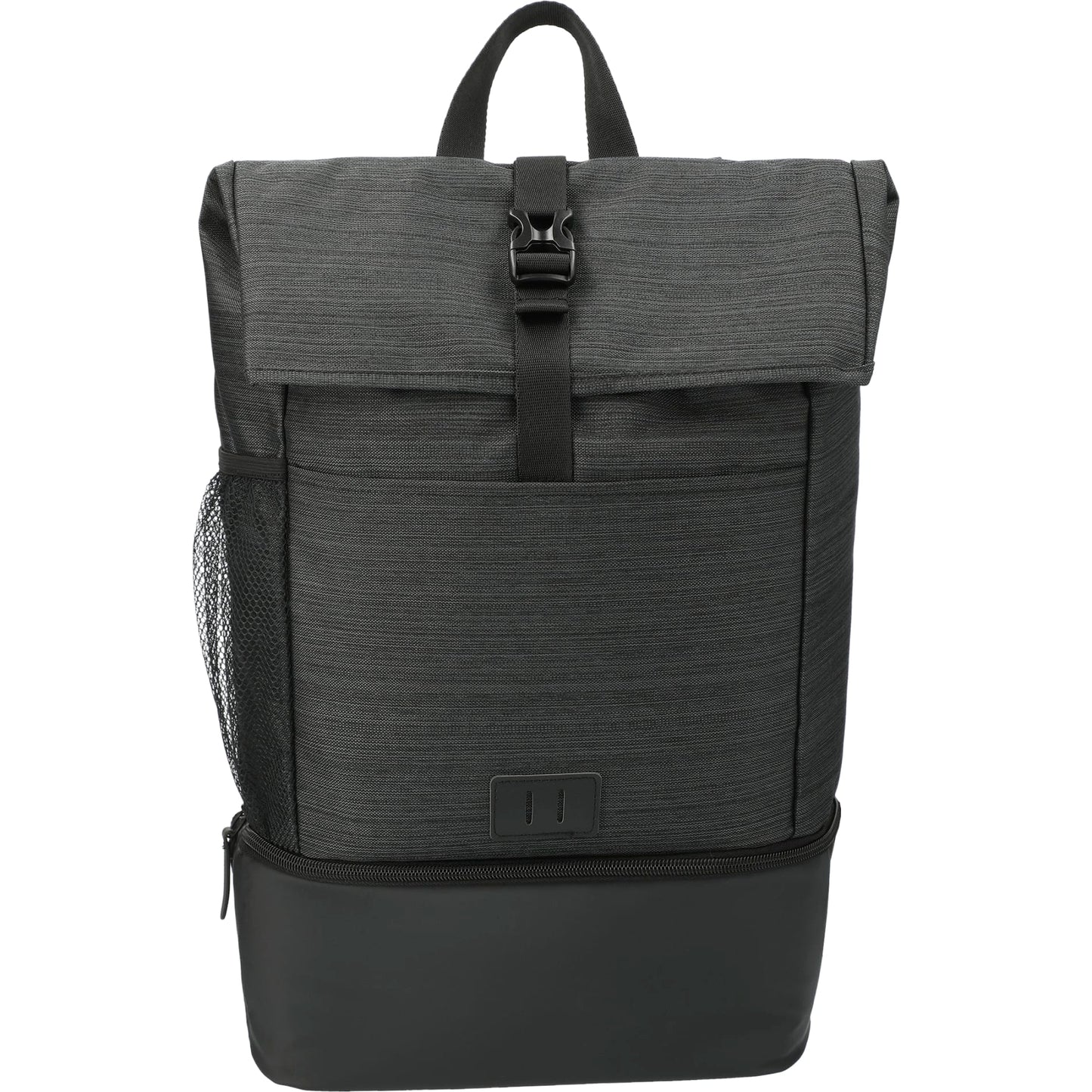 Front View of Gray NBN Whitby Insulated 15" Computer Backpack plain