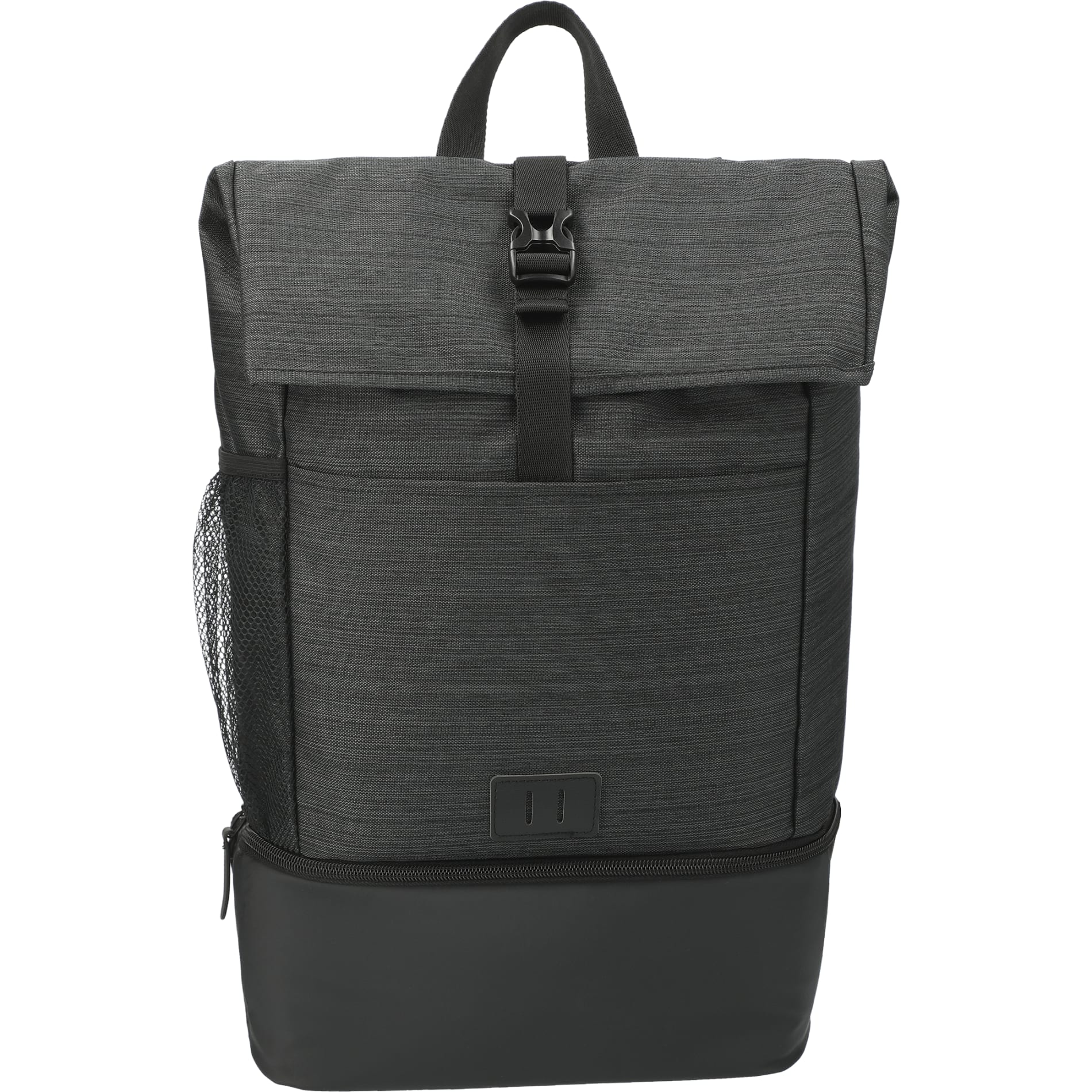 Front View of Gray NBN Whitby Insulated 15" Computer Backpack plain