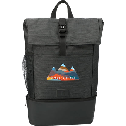 Front View of Gray NBN Whitby Insulated 15" Computer Backpack
