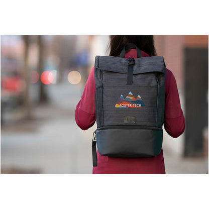 Front View of Gray NBN Whitby Insulated 15" Computer Backpack