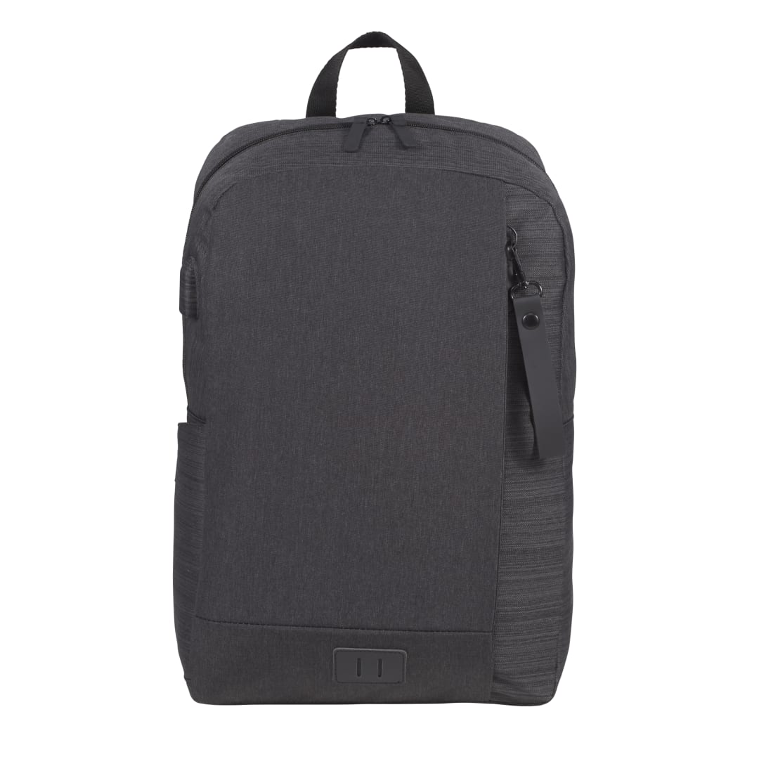 Front View of Gray NBN Whitby Slim 15" Computer Backpack w/ USB Port plain