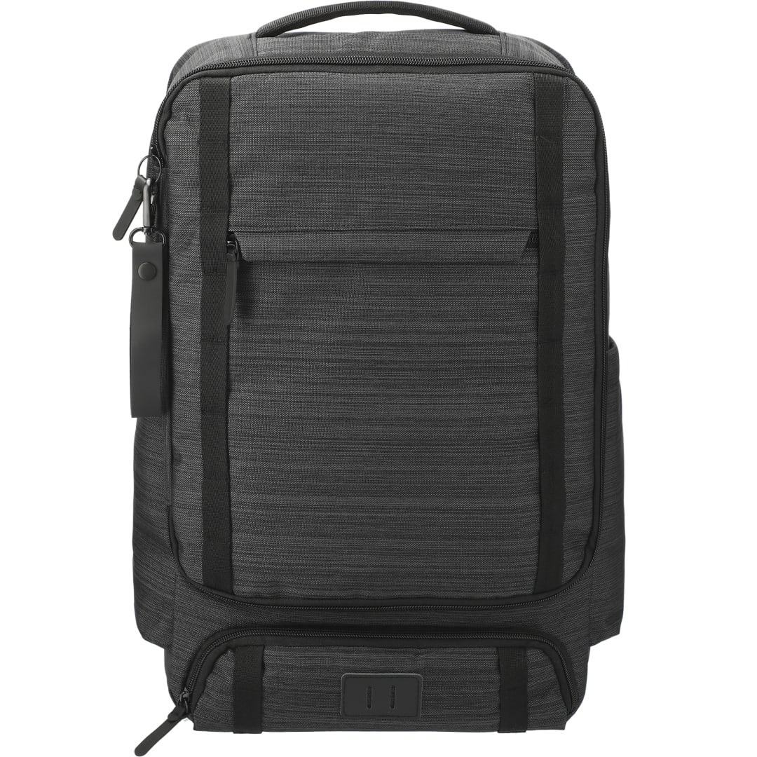 Front View of Gray NBN Work Anywhere 15" Computer Backpack plain