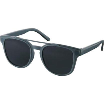 Front View of Gray Peyton Recycled Brow Bar Sunglasses plain