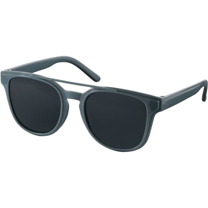 Front View of Gray Peyton Recycled Brow Bar Sunglasses plain