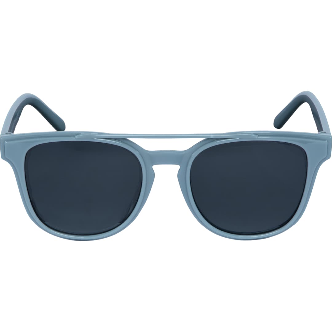 Front View of Gray Peyton Recycled Brow Bar Sunglasses