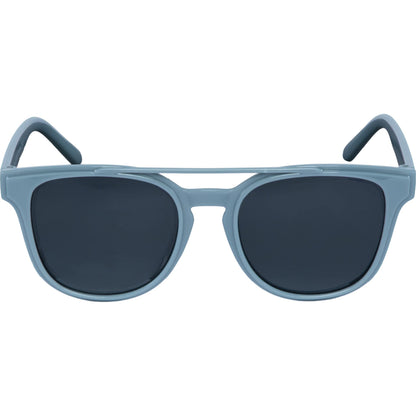 Front View of Gray Peyton Recycled Brow Bar Sunglasses