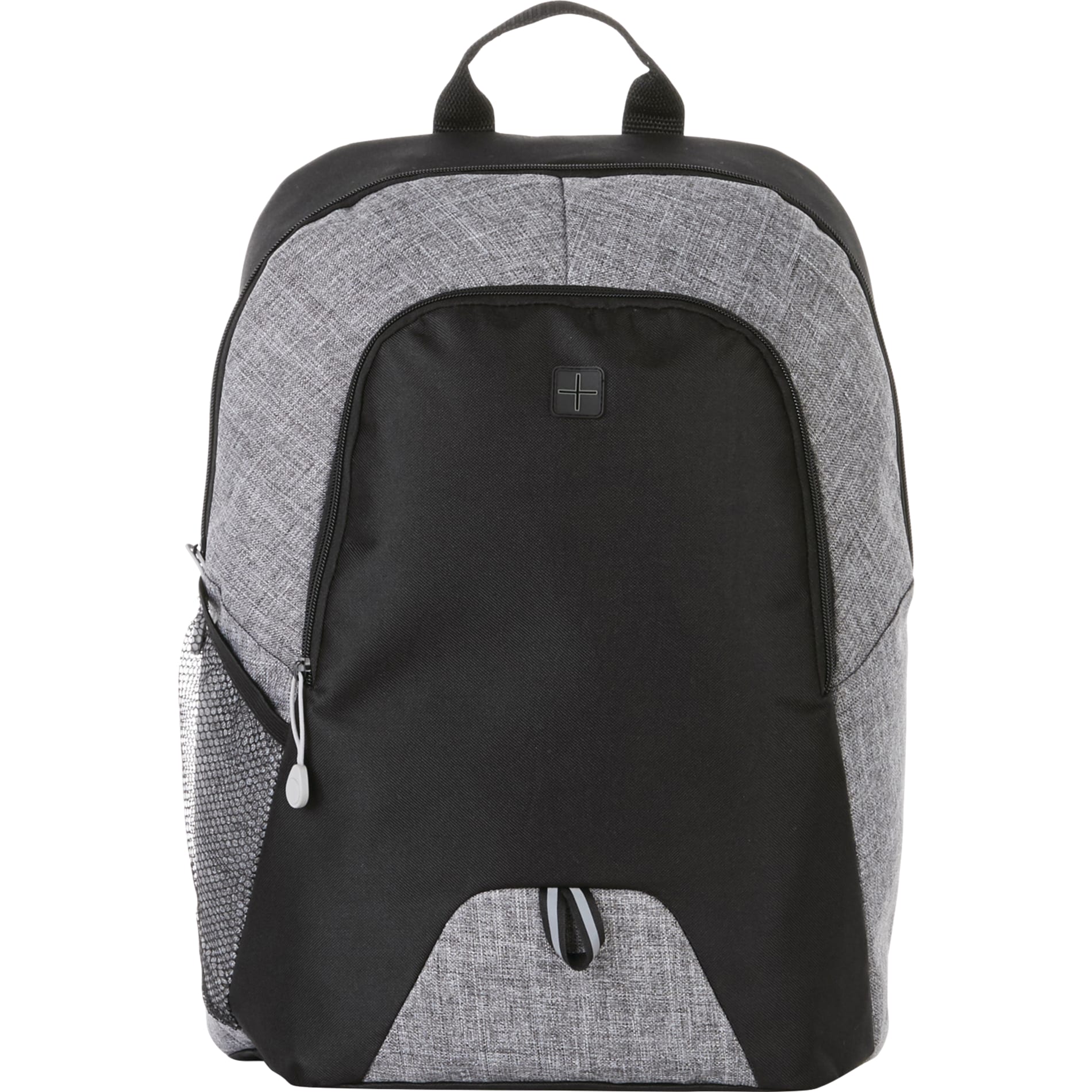 Front View of Gray Pier 15" Computer Backpack plain