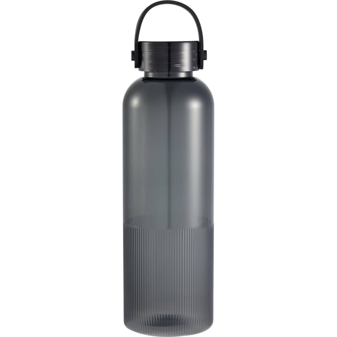 Front View of Gray Prism 24oz  Recycled Plastic Bottle plain