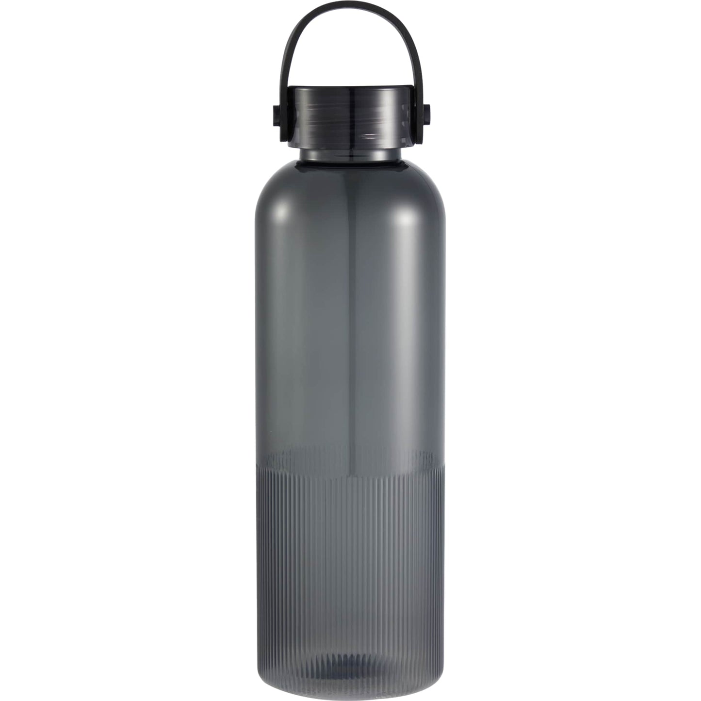 Front View of Gray Prism 24oz  Recycled Plastic Bottle plain