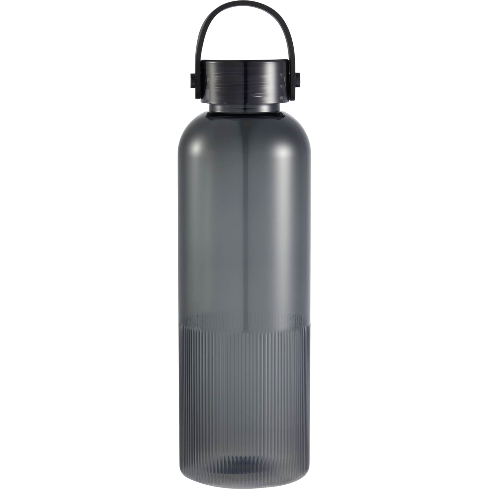 Front View of Gray Prism 24oz  Recycled Plastic Bottle plain