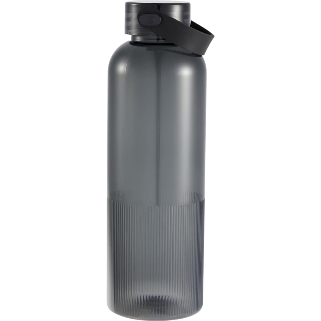 Front View of Gray Prism 24oz  Recycled Plastic Bottle plain