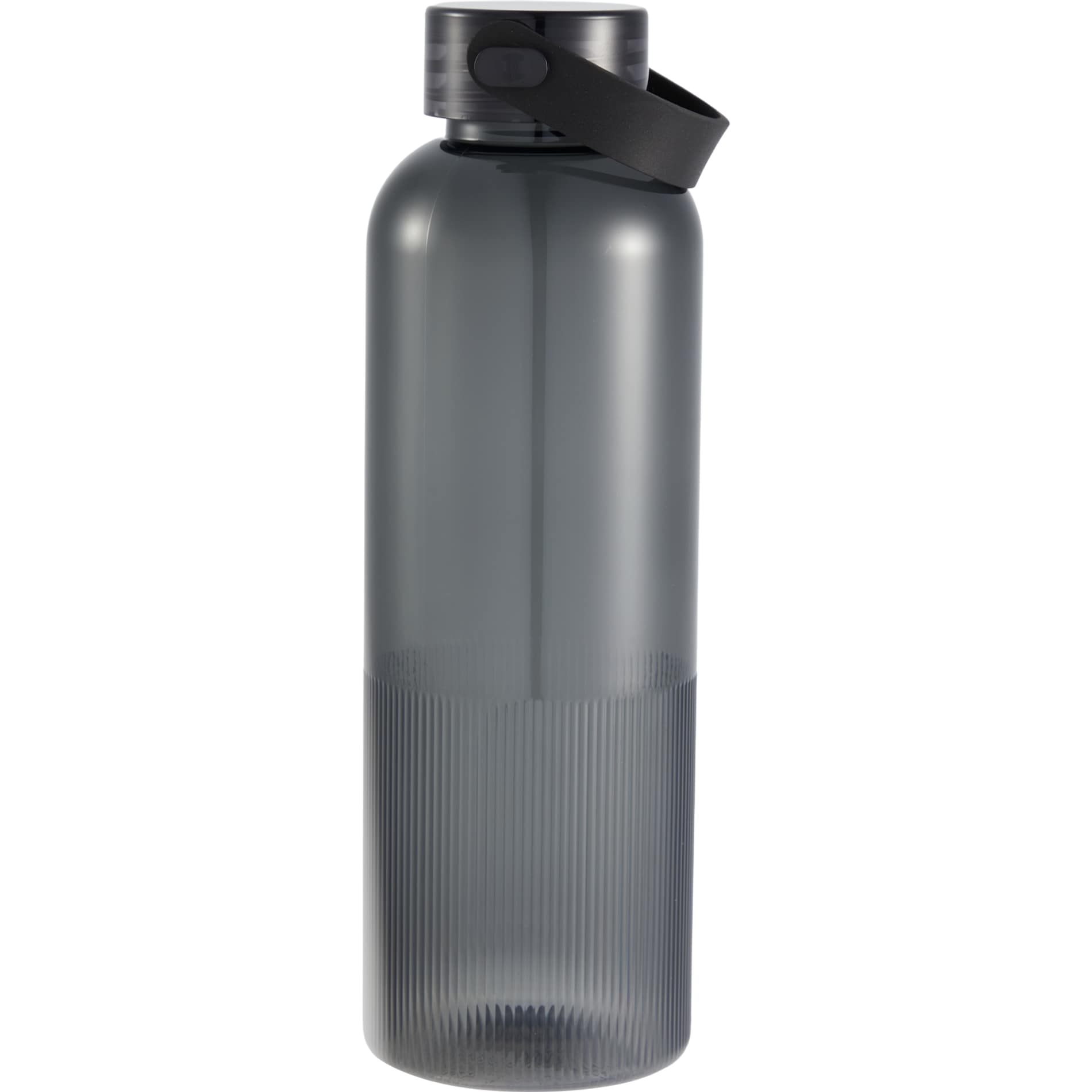 Front View of Gray Prism 24oz  Recycled Plastic Bottle plain