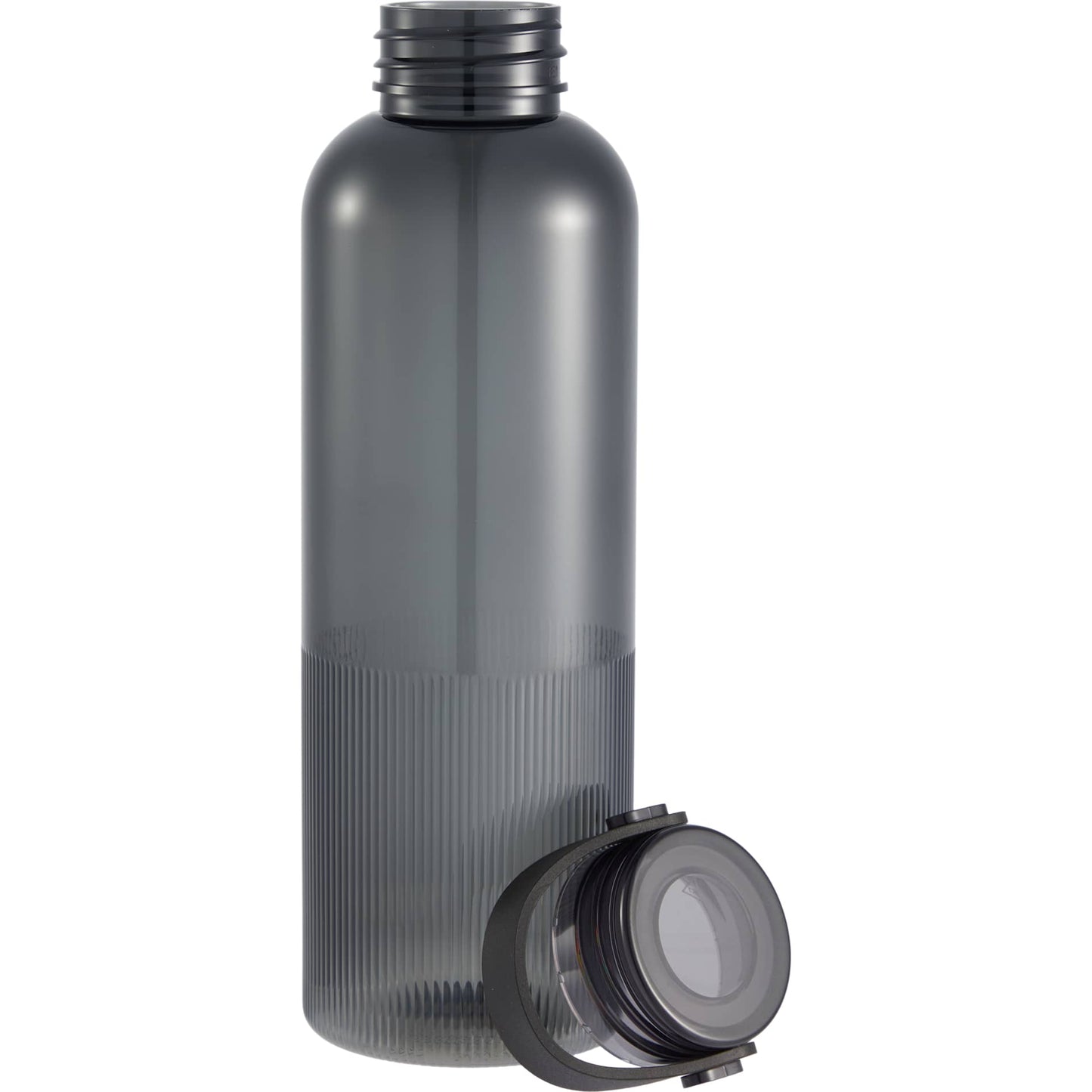 Front View of Gray Prism 24oz  Recycled Plastic Bottle plain