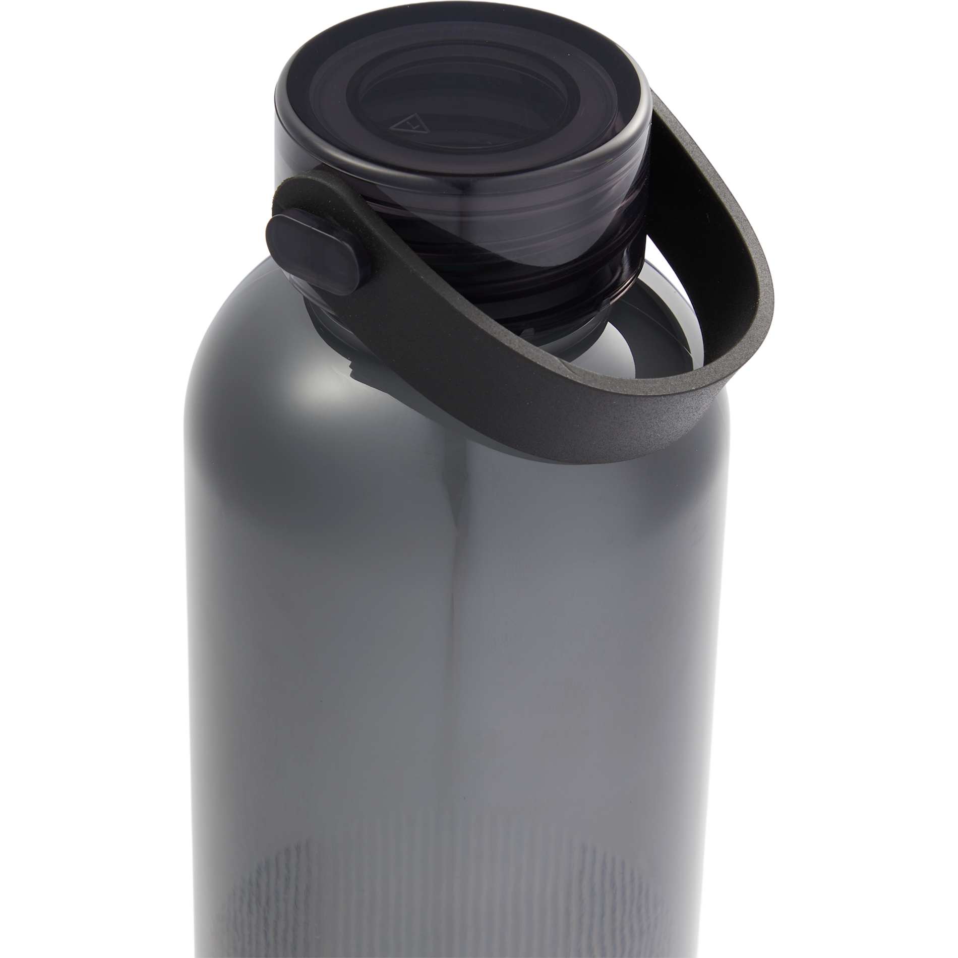 Front View of Gray Prism 24oz  Recycled Plastic Bottle