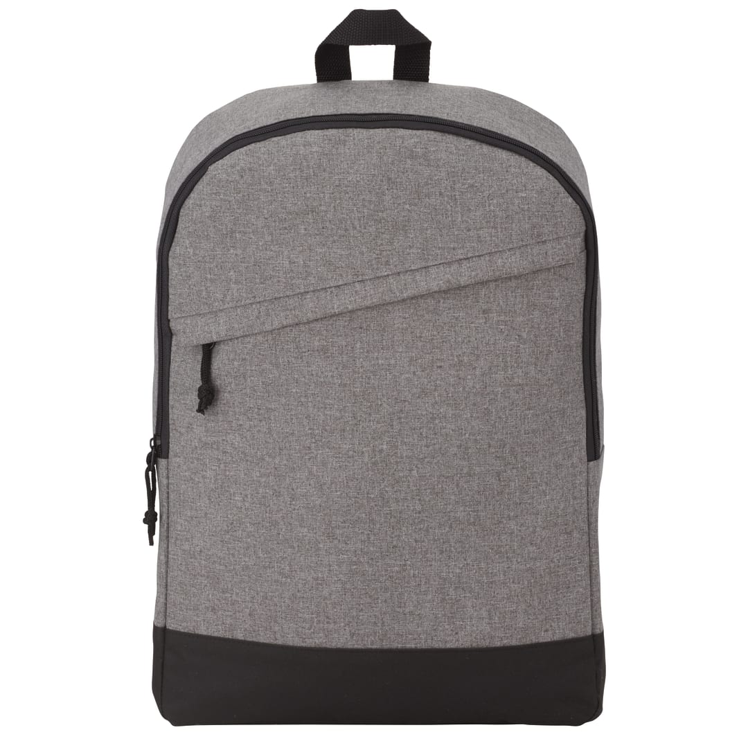 Front View of Gray Range 15" Computer Backpack plain