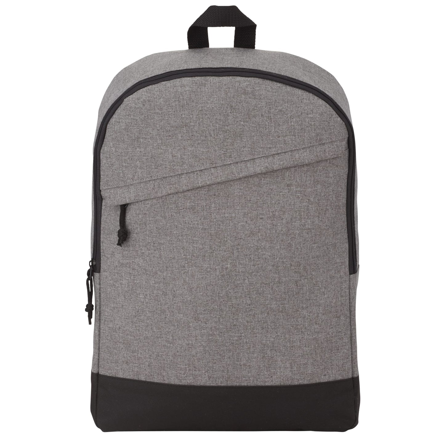 Front View of Gray Range 15" Computer Backpack plain