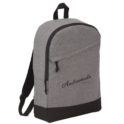 Front View of Gray Range 15" Computer Backpack