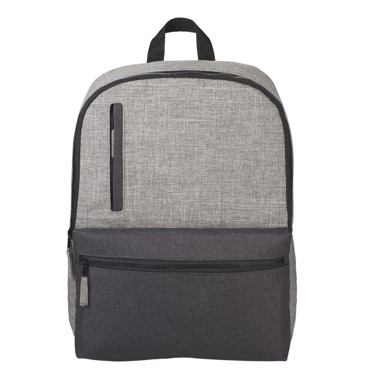 Front View of Gray Reclaim Recycled 15" Computer Backpack plain